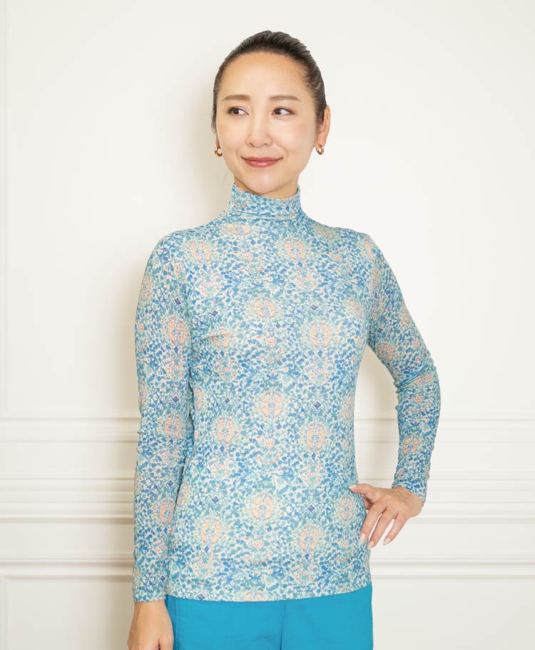 プリントボトルネック長袖（１重袖）