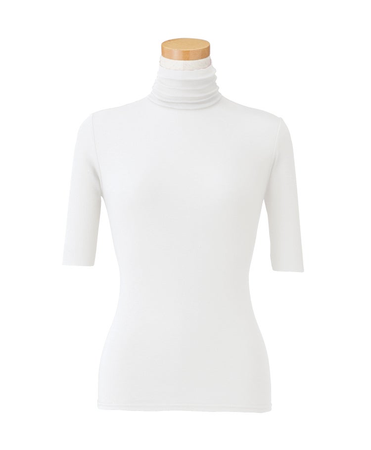 天使のシフォン　5分袖　2枚セット 綿100% 天使の綿シフォン 丸首 五分袖 半袖 Tシャツ カットソー