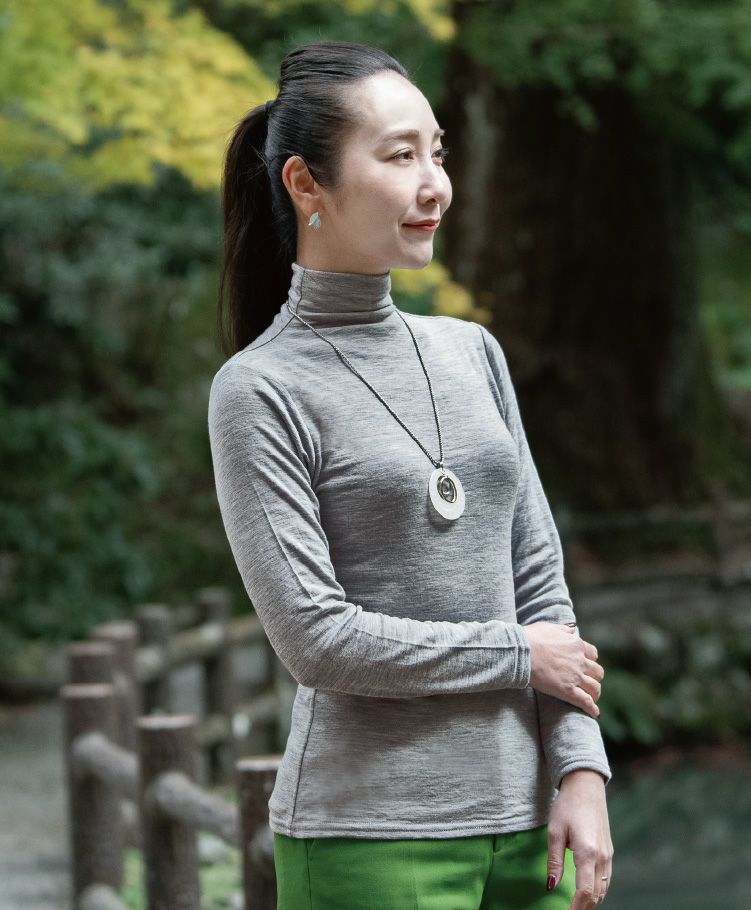 ウールプラス ハイネック長袖 | 天使の綿シフォン公式OnlineShop